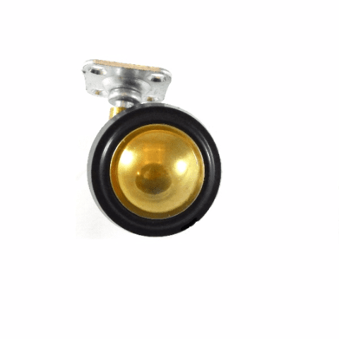 Brass Shepherd Swivel Plate Caster Metal Tread 1-1/2" Square Top Plate Brass Shepherd Swivel Plate Caster Metal Tread 1-1/2" Square Top Plate